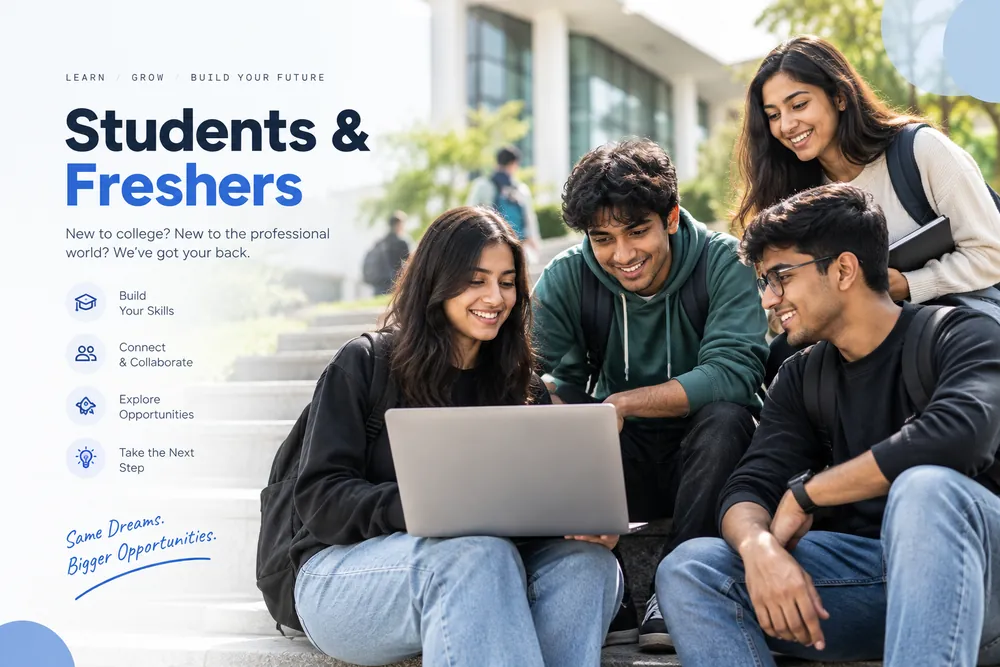 Student portfolio website UI mockup